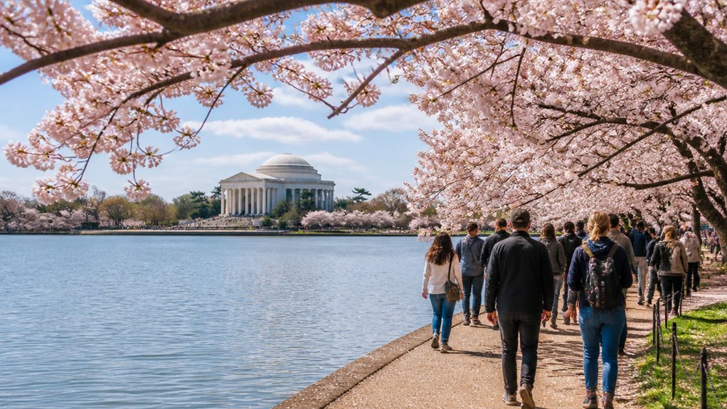 cherry blossoms museums monuments