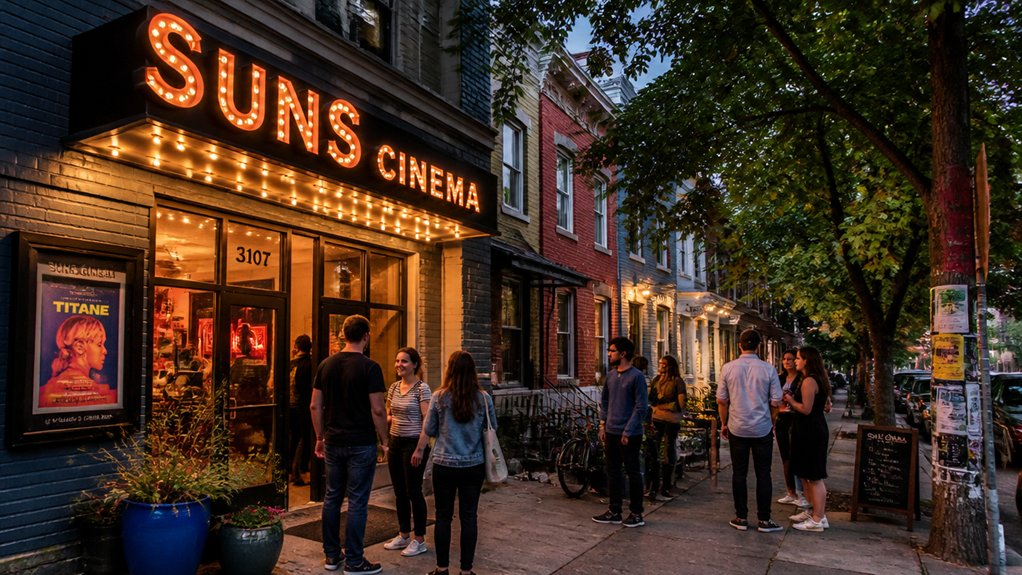 cozy neighborhood rowhouse cinema