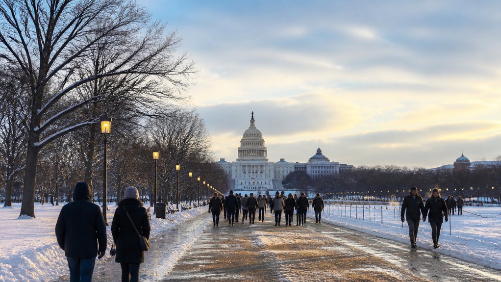 quiet uncrowded winter sightseeing