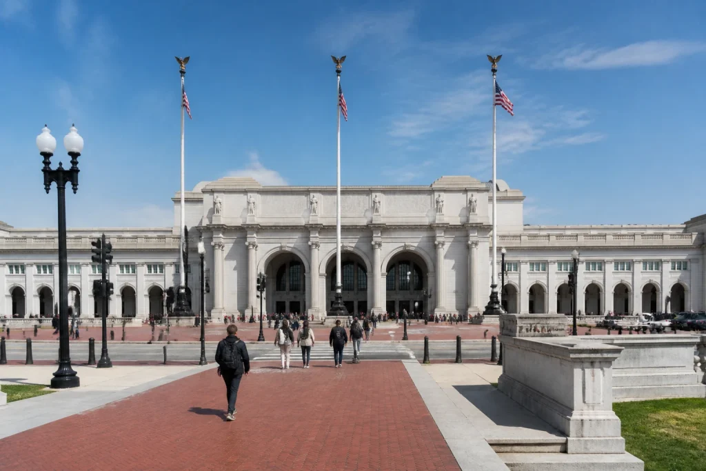 Exterior of Washington Union Station in Washington, DC