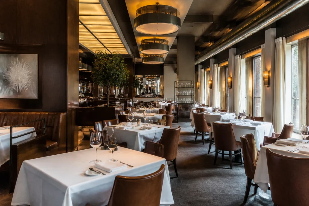 Dining room at Equinox near the White House in Washington DC