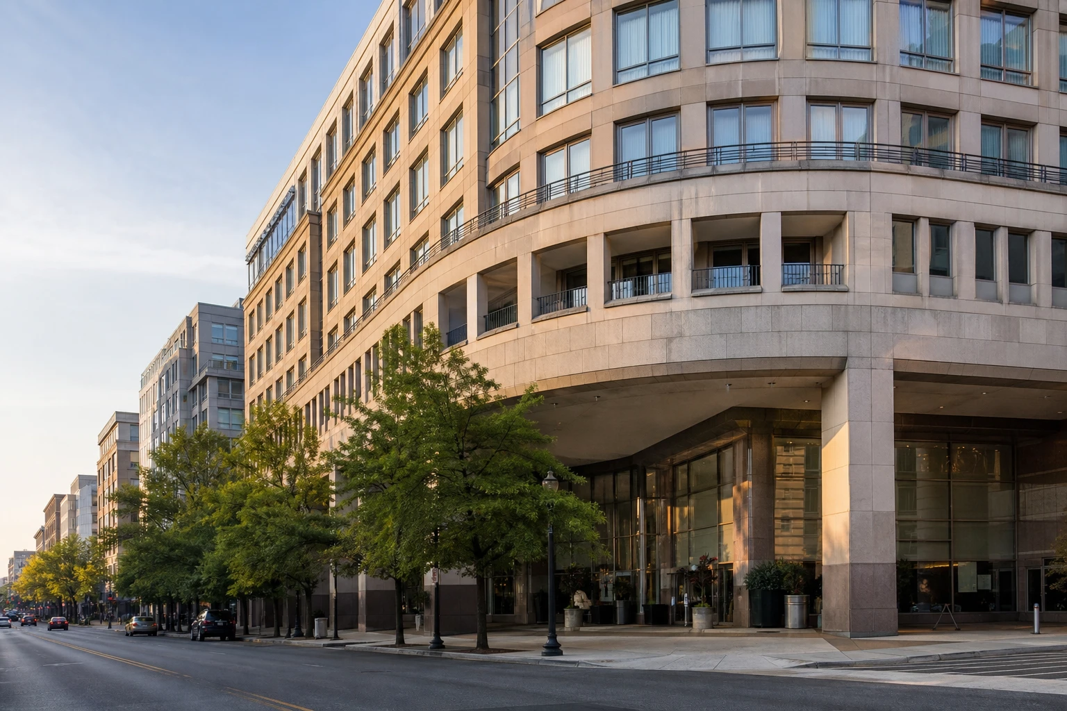 Exterior of Grand Hyatt Washington in downtown Washington DC