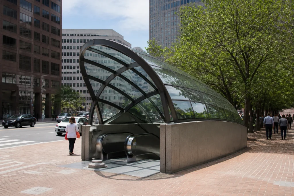 Metro Center station entrance in downtown Washington DC