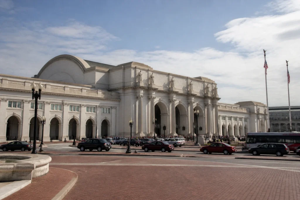 Classical exterior of Washington Union Station