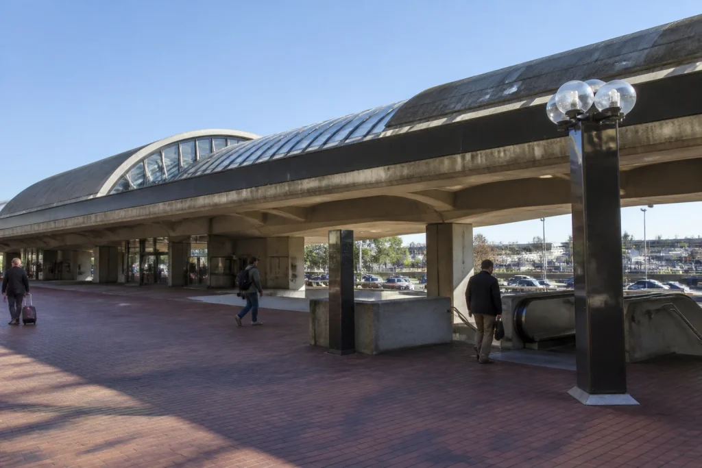 Exterior transit arrival area at Pentagon Station