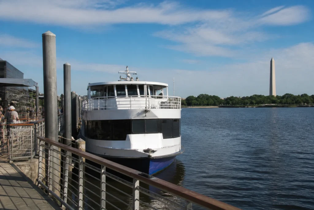 Cruise vessel near Pier 4 at The Wharf in Washington DC