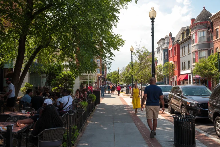 Daytime streetscape on U Street in Washington, DC