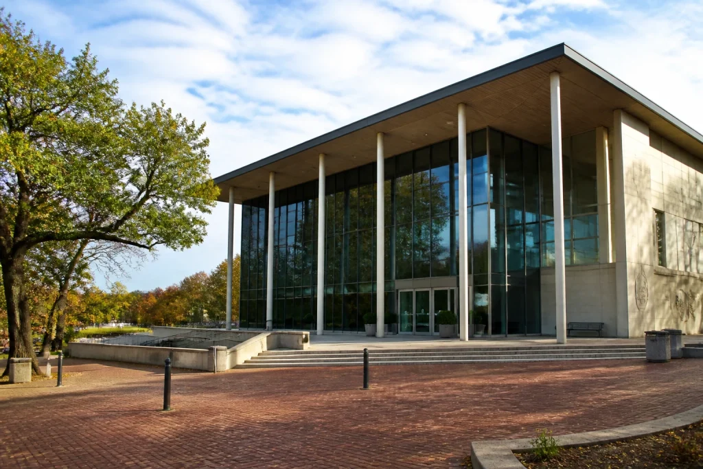 Exterior of the U.S. Naval Academy Armel-Leftwich Visitor Center in Annapolis