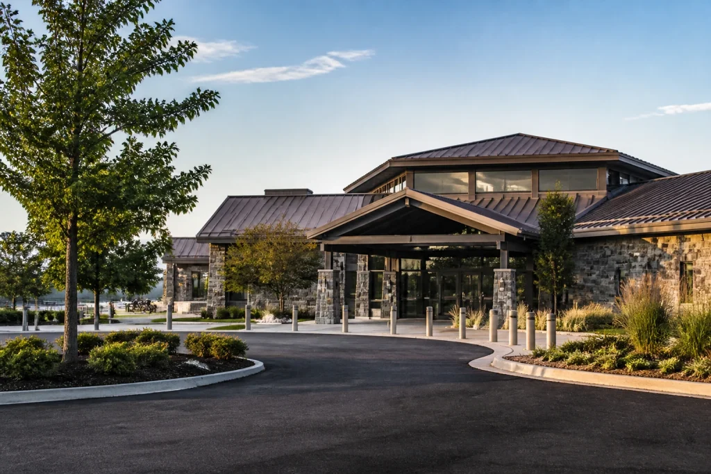 Exterior of the Gettysburg National Military Park Museum and Visitor Center.