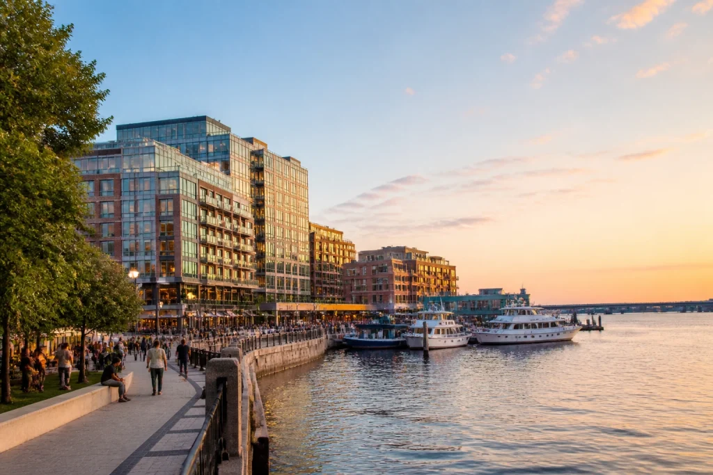 Waterfront promenade at The Wharf in Washington DC